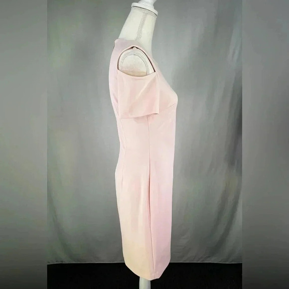 Tommy Hilfiger Dress Pencil Dress Soft Pink Off Shoulder NWT  Size 4 - Picture 3 of 10